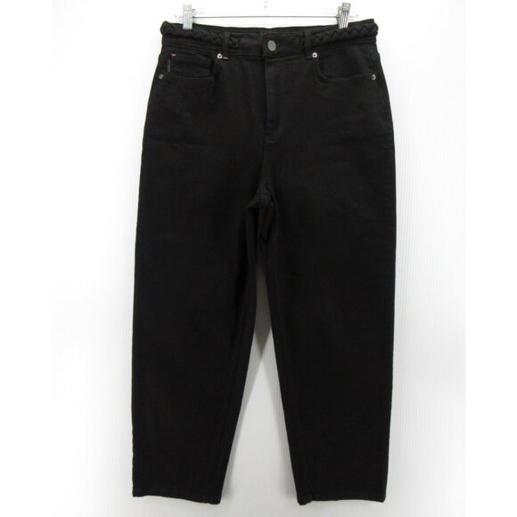 Ted Baker Jeans 32 Straight Denim Stretch Pants Braided Waist Belt - Picture 1 of 11